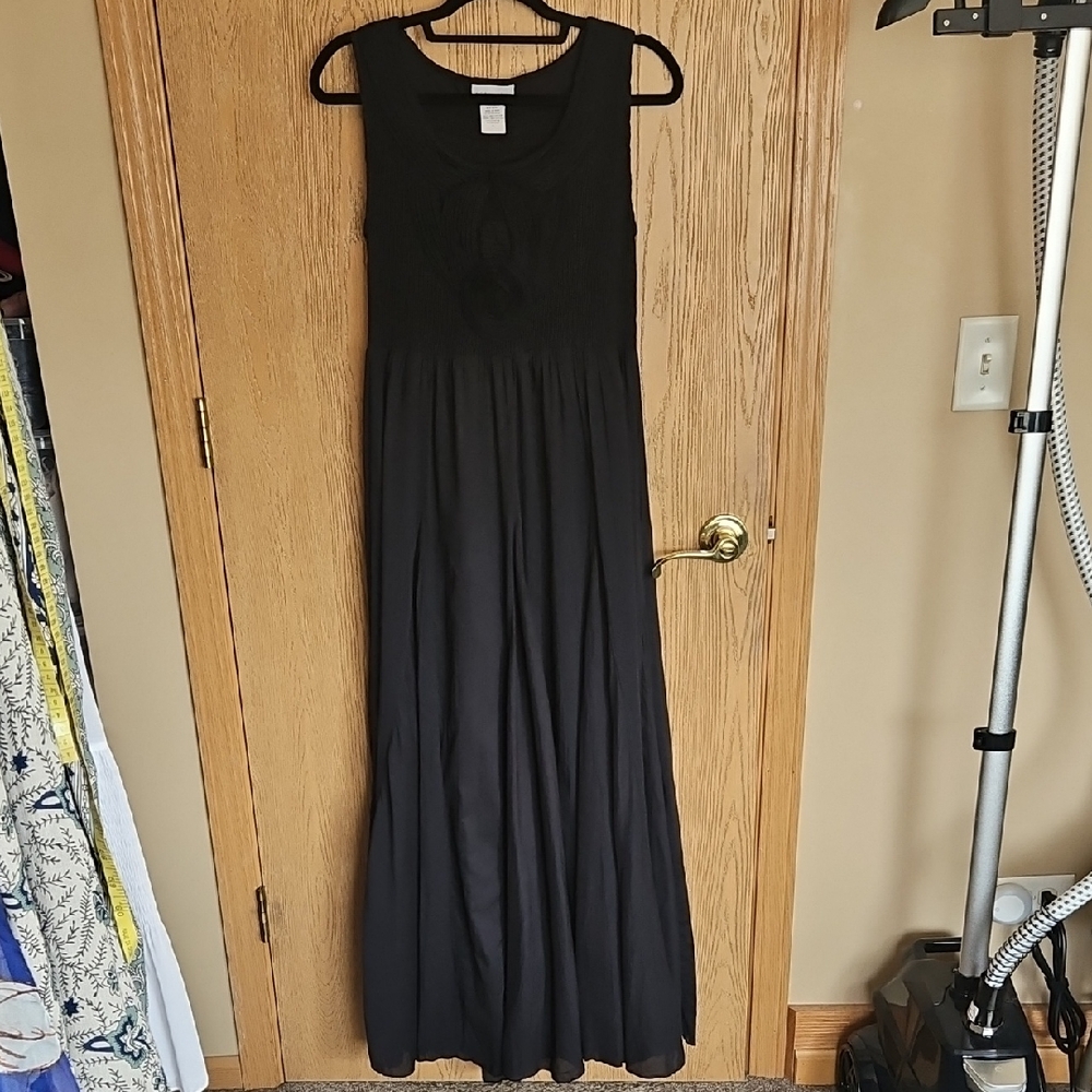Soft Surroundings Black Sleeveless Maxi Sundress